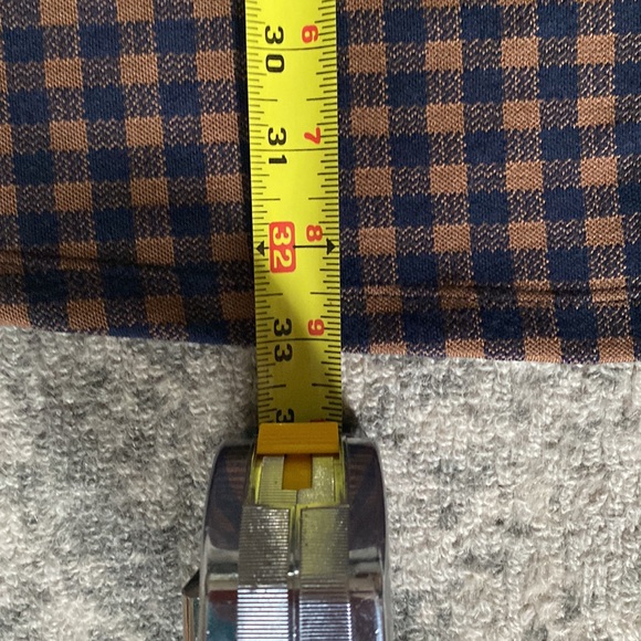 Adorable topshop brown navy plaid deep v button jumper dress 8 - Picture 6 of 7